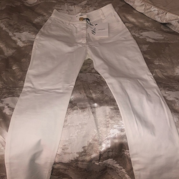 with gold buttons and zipper on the sides, - Picture 2 of 8